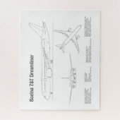 エアライナー787 – 飛行機の設計図スケッチ計画BD ジグソーパズル (縦)