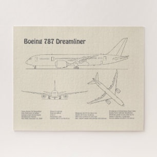 エアライナー787 – 飛行機の設計図スケッチ計画SD ジグソーパズル