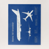 エアライナー787 – 飛行機設計図スケッチ計画ABD ジグソーパズル (縦)