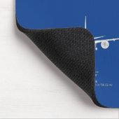 エアライナー787 – 飛行機設計図スケッチ計画ABD マウスパッド (コーナー)