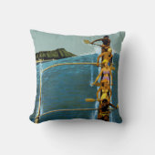 エアラインの統一されたハワイへの旅行ポスター クッション (正面)