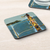 エアラインの統一されたハワイへの旅行ポスター コースター (左側)