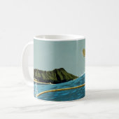 エアラインの統一されたハワイへの旅行ポスター コーヒーマグカップ (正面左)