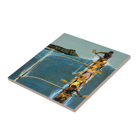 エアラインの統一されたハワイへの旅行ポスター タイル (側面)