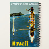エアラインの統一されたハワイへの旅行ポスター ノートブック (裏面)