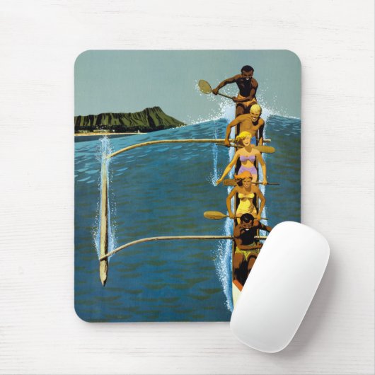 エアラインの統一されたハワイへの旅行ポスター マウスパッド (マウス)