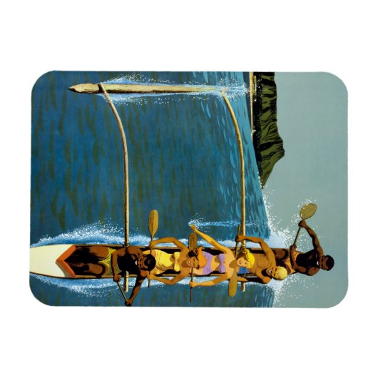 エアラインの統一されたハワイへの旅行ポスター マグネット (横)