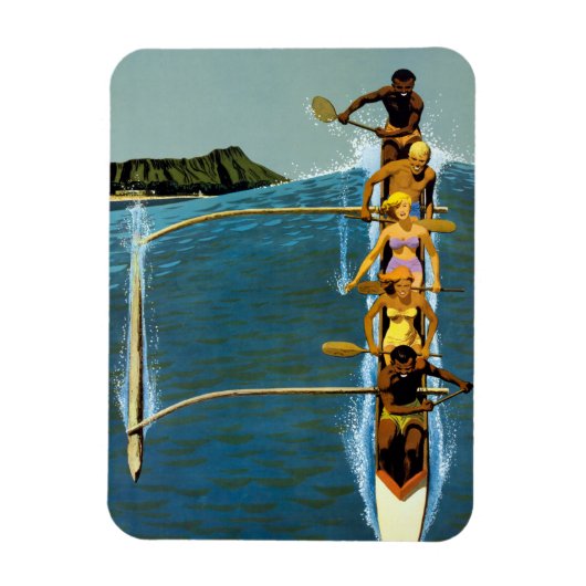 エアラインの統一されたハワイへの旅行ポスター マグネット (縦)