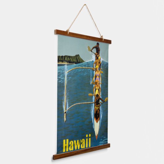エアラインの統一されたハワイへの旅行ポスター 吊り下げ型タペストリー (傾斜あり)