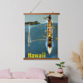 エアラインの統一されたハワイへの旅行ポスター 吊り下げ型タペストリー (寝室)