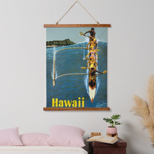 エアラインの統一されたハワイへの旅行ポスター 吊り下げ型タペストリー (寝室)
