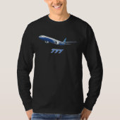 エアラインジェット777飛行機エアライナージャンボジェット Tシャツ (正面)