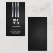 エアラインパイロット- Steel Metal Look 名刺 (正面/裏面)