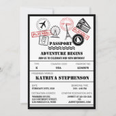 エアライン搭乗券誕生日アドベンチャー開始 招待状 (正面)