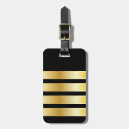 エアライン・キャプテン・エパウレット・金ゴールド・バンド ラゲッジタグ