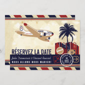 エアライン・マリアージュデスティネーションレセルヴェズラデイト 招待状 (正面/裏面)