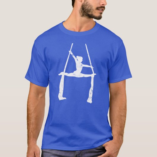 エアリアルシルクの動きをする体操選手 Tシャツ (正面)