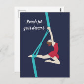 エアリアルシルク – クリムゾン ポストカード (正面/裏面)