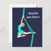 エアリアルシルク – 青 ポストカード (正面/裏面)