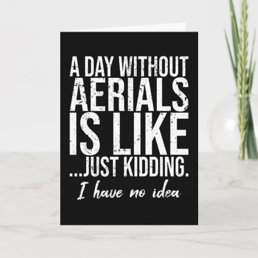 エアリアルスおもしろいポーツギフトアイディア カード (正面)