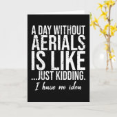 エアリアルスおもしろいポーツギフトアイディア カード (黄色い花)