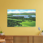 エアリアルビューオブサラナックインゴルフコース& キャンバスプリント (インサイチュ (リビング))