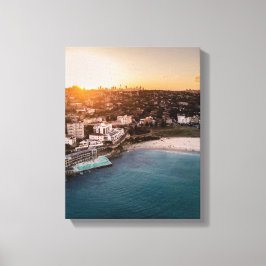 エアリアルビューオブホテルリゾートバイドホテルビーチ キャンバスプリント