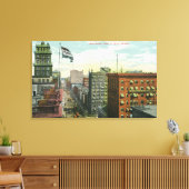 エアリアルビューオブメイン通り キャンバスプリント (インサイチュ (リビング))