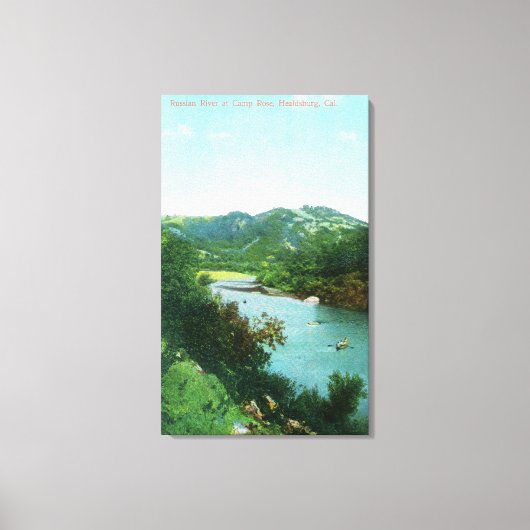 エアリアルビューオブリバーロシアのアットキャンプバラ キャンバスプリント (正面)