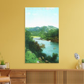 エアリアルビューオブリバーロシアのアットキャンプバラ キャンバスプリント (インサイチュ (リビング))