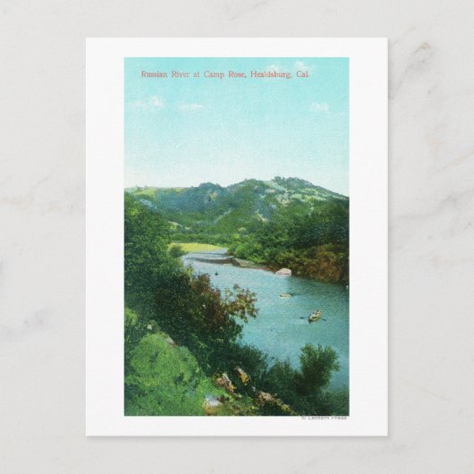 エアリアルビューオブリバーロシアのアットキャンプバラ ポストカード (正面)