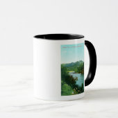 エアリアルビューオブリバーロシアのアットキャンプバラ マグカップ (正面右)