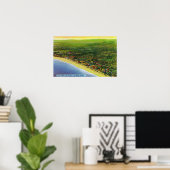 エアリアルビューオブロンビーチアットヨークビーチ ポスター (ホームオフィス)