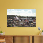 エアリアルビューオブ紙ミルズ キャンバスプリント (インサイチュ (リビング))