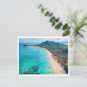 エアリアルビューハードリンタイランドイラストレーション ポストカード (スタンド正面)