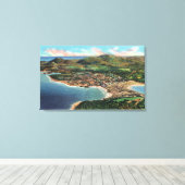 エアリアルビューバーハーバーアンドキャディラック キャンバスプリント (インサイチュ (ウッドフロア))