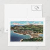 エアリアルビューバーハーバーアンドキャディラック ポストカード (正面/裏面)