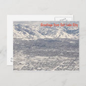 エアリアルビュー – Salt Lake Cityからの挨拶 ポストカード (正面/裏面)