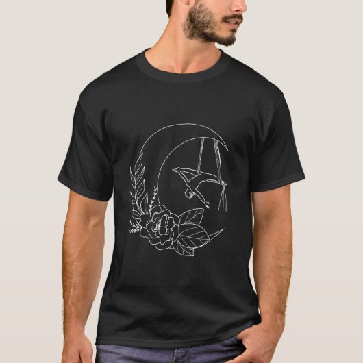 エアリアルヨガハンモックシルク三日月エアリアル Tシャツ (正面)