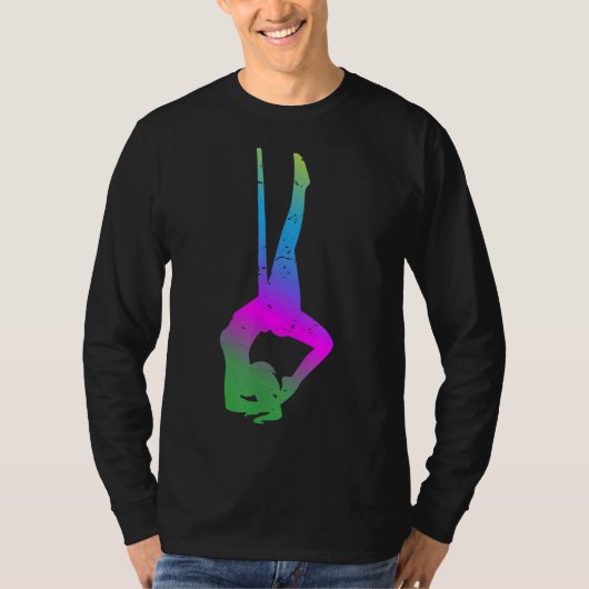 エアリアルヨガハンモックモダンヨガ Tシャツ (正面)