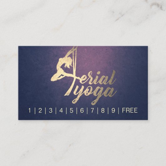 エアリアルヨガ瞑想インストラクター ロイヤルティーパンチ ロイヤリティカード (正面)