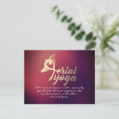 エアリアルヨガ瞑想ピラティスフィットネスインストラクター ポストカード (スタンド正面)