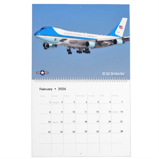 エアリフター – 米国軍隊ワイドボディ航空 カレンダー (2月 2026)