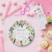 エアリーなフラワーブライズシャワーの紙皿 ペーパープレート (パーティー)