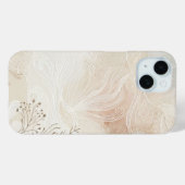 エアリーなボヘミアン風ボタニカルフラワーストラーアートデザイン Case-Mate iPhoneケース (裏面 (横))