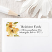 エアリーイエロー結婚フローラ差出人住所 ラベル (インサイチュ)