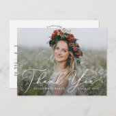 エアリーエレガンス編集可能なカラー卒業ありがとう ポストカード (正面/裏面)