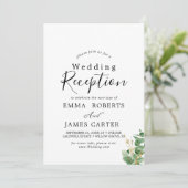 エアリーグリーン&金ゴールドリーフウェディングレセプション 招待状 (スタンド正面)