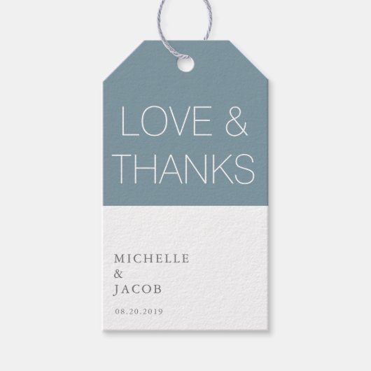 エアリーパステルティール（緑がかった色） |結婚式の引き出物ギフトラベル ギフトタグ (正面)