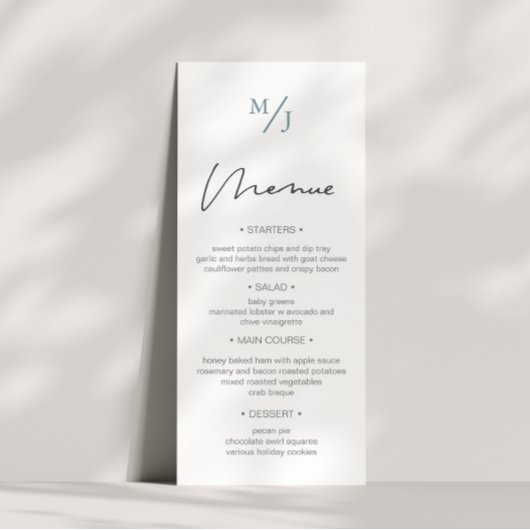 エアリーパステル⎥ズ結婚ディナーメニュー招待状 招待状